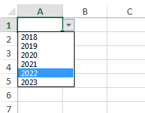 Cara Membuat Pilihan Dengan Isi Angka Tahun Dalam Excel